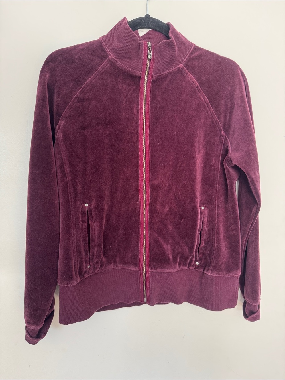 90’s Vintage Norsport Zip-Up Velour Track Suit- Deep Wine